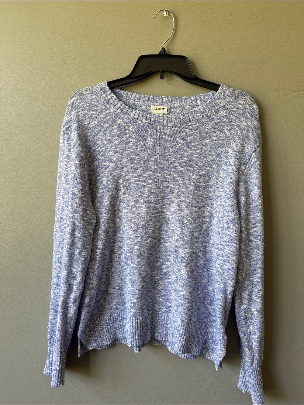 J. Crew Light Blue Marled Scoopneck Sweater